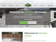 Tablet Screenshot of marsomdriveways.com
